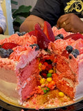 Diva's Strawberry Cake w/cream cheese icing